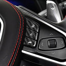 C8 Carbon Fiber Interior Steering Wheel Button Trim Covers [Heated]