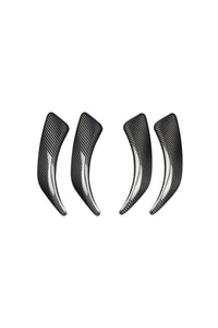 BMW 12 Series Carbon Fiber Interior Inner Door Handles Trim Covers Black