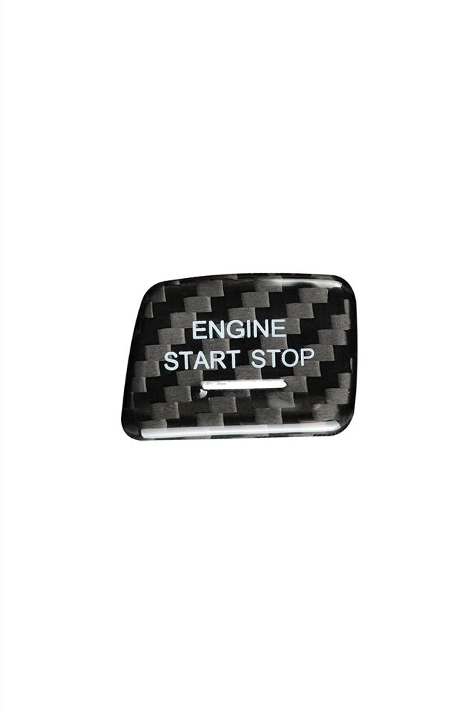 Carbon Fiber Start Stop Button Trim Cover For Camaro/Corvette C7-Black