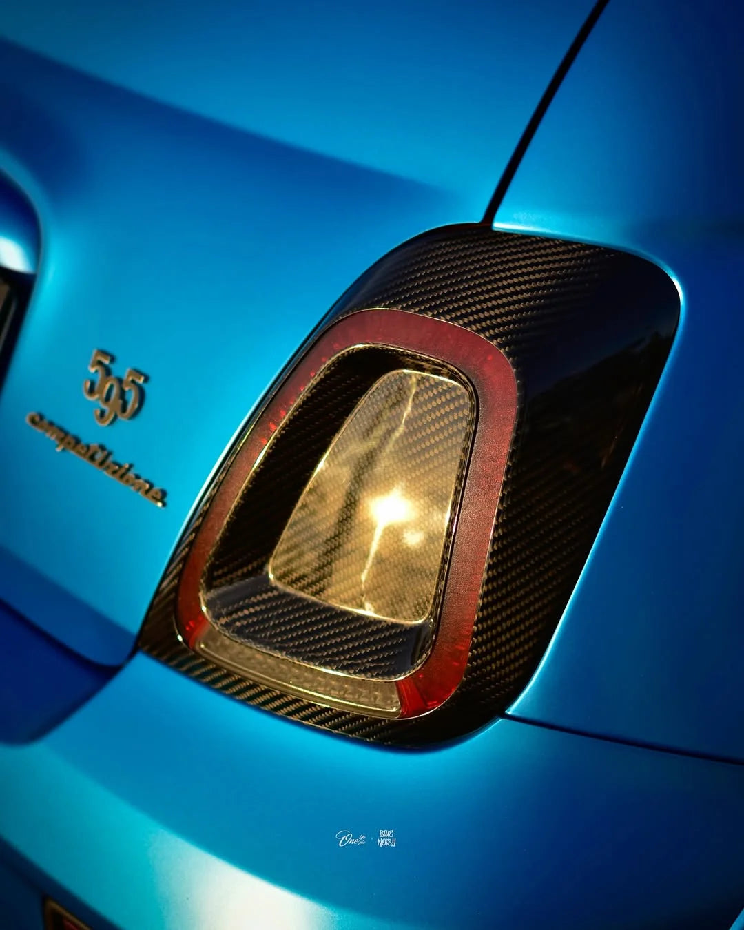 Fiat 500 Abarth 595 695 Real Carbon Fiber Tail Light Frame Cover
