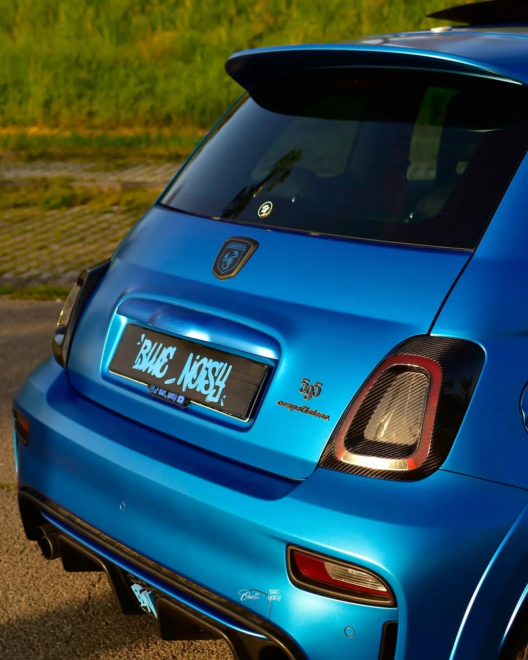 Fiat 500 Abarth 595 695 Real Carbon Fiber Tail Light Frame Cover