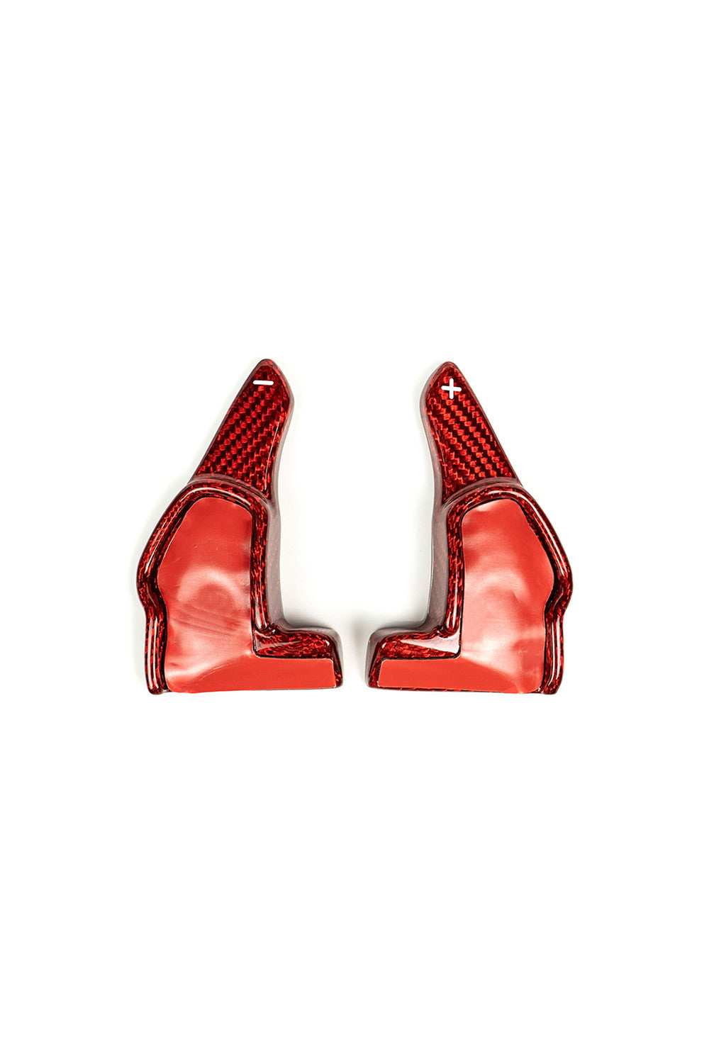 Carbon Fiber Paddle Shifter Extensions For Dodge Challenger/SRT-red