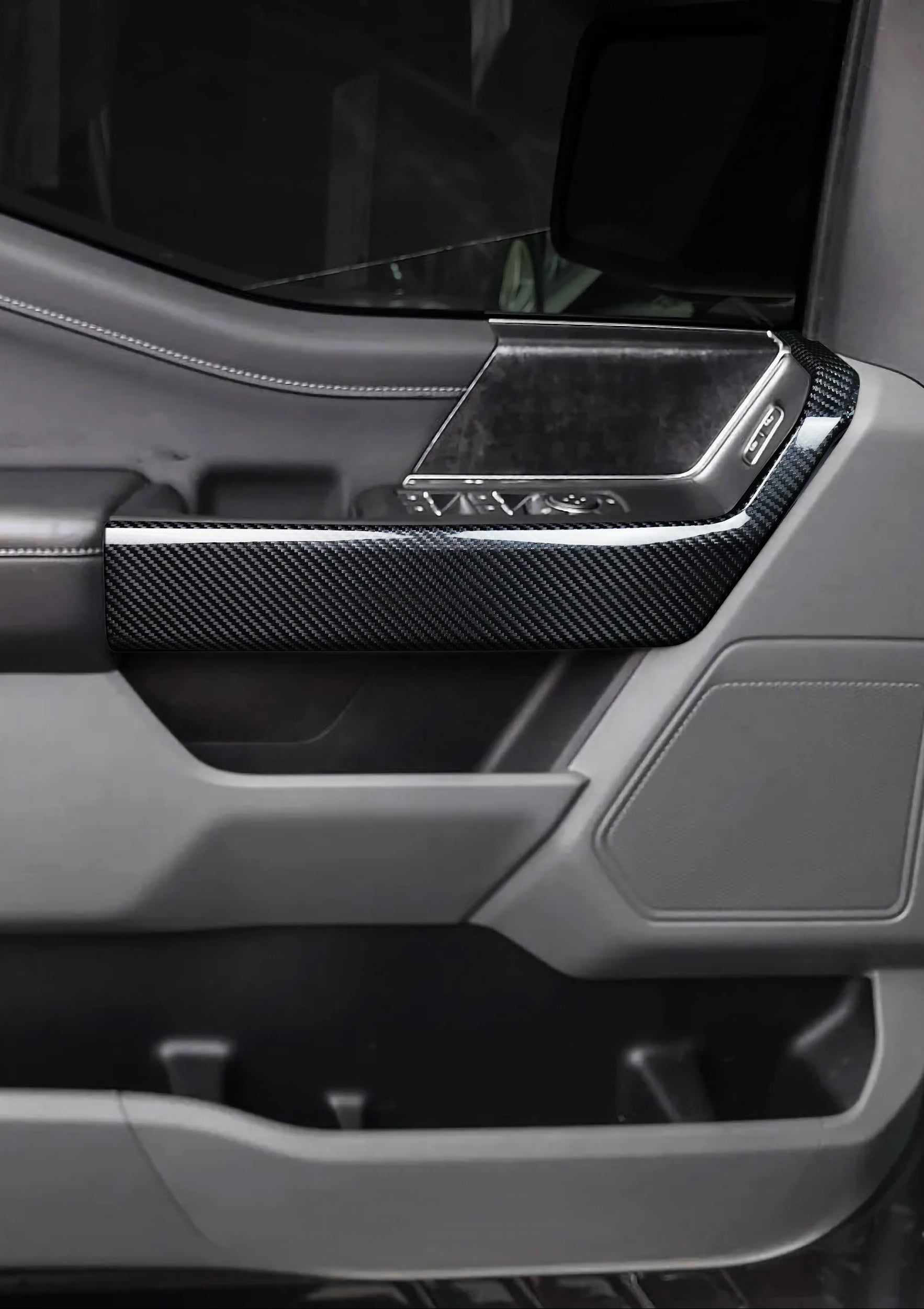F150 2021-Up Door Panel Hard Carbon Fiber Trim Cover