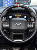 Xorient Carbon Fber F150 2021-Up Steering Wheel Trim Hard Carbon Fiber Cover