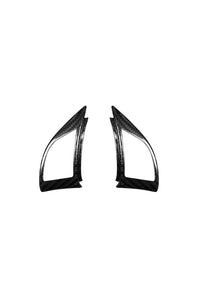 FIAT 500 ABARTH Carbon Fiber Interior Steering Wheel Trim Cover[2pcs]