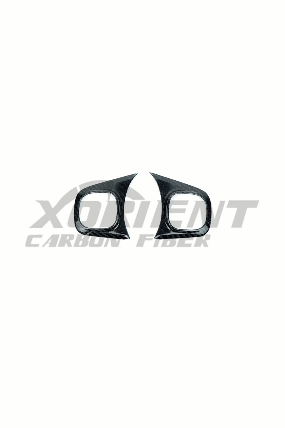 FIAT 500 ARARTH Carbon Fiber Steering Wheel Trims[2ps]-black