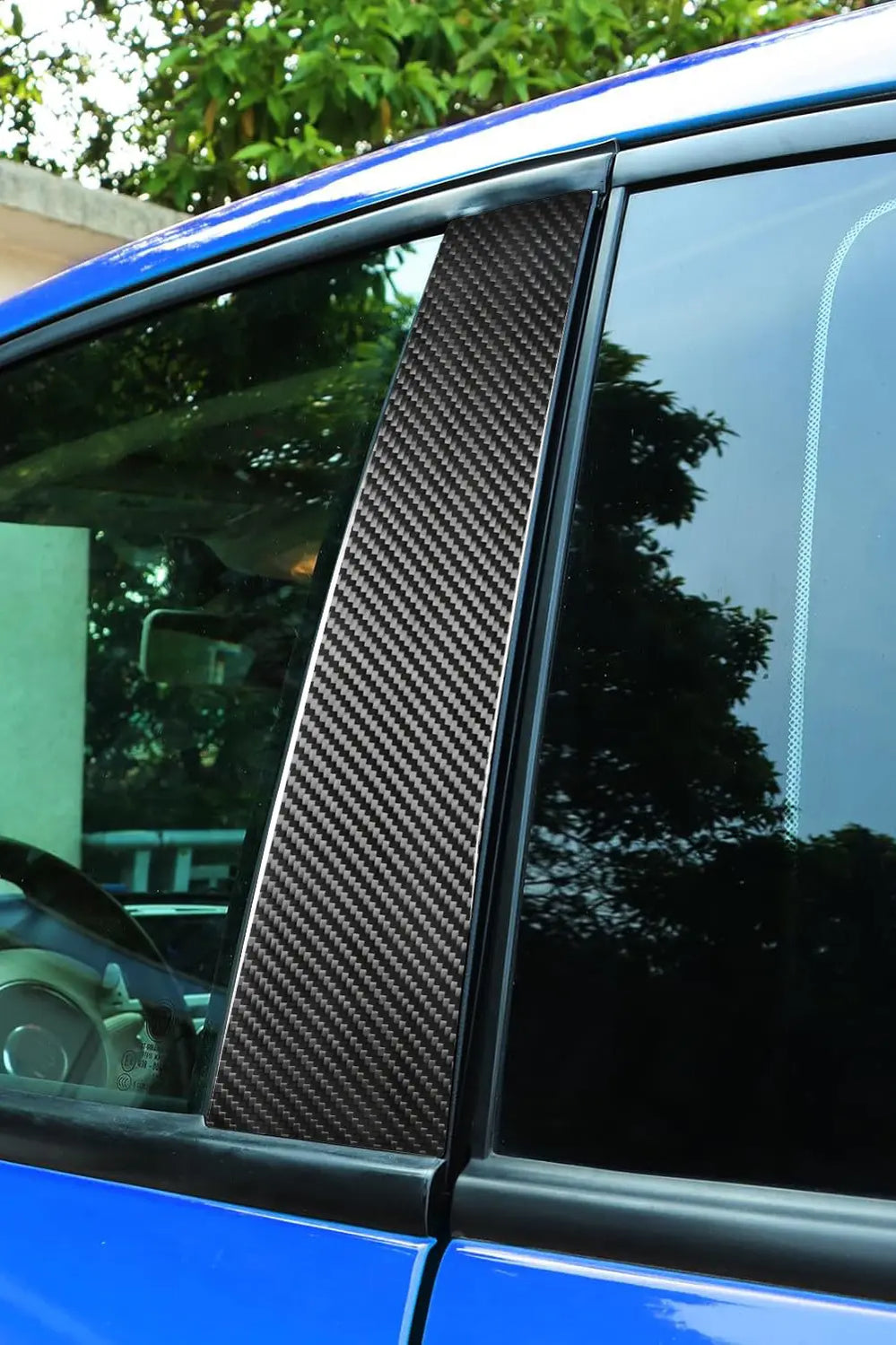 Fiat 500 Abarth Carbon Fiber Pillar Trim-6 PCS KIT