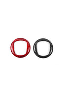 Fiat 500 Abarth Carbon Fiber Steering Wheel Center Trim Covers[2pcs]