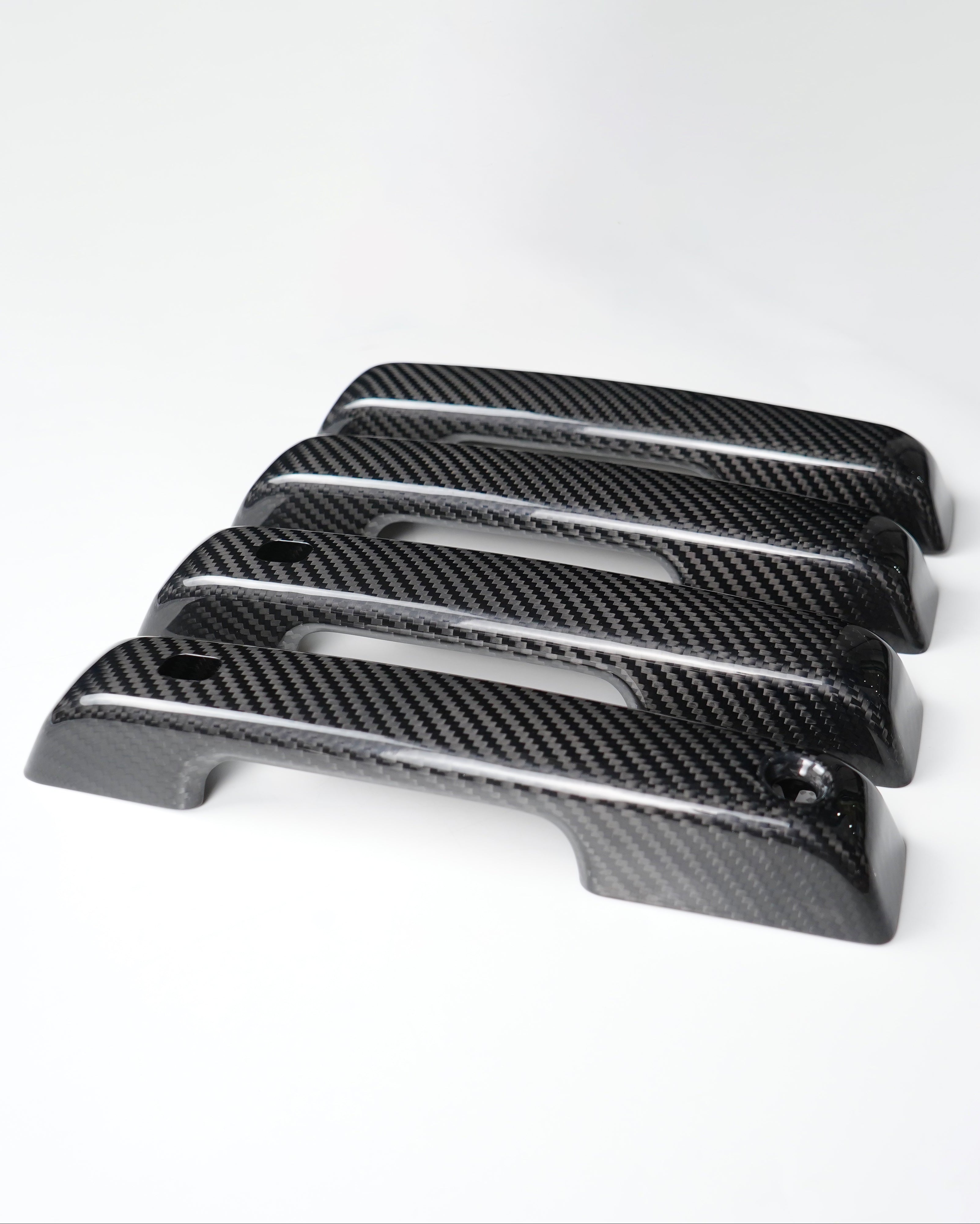 Ford F150 2021-Up Exterior Door Handles Hard Carbon Fiber Trim Covers black