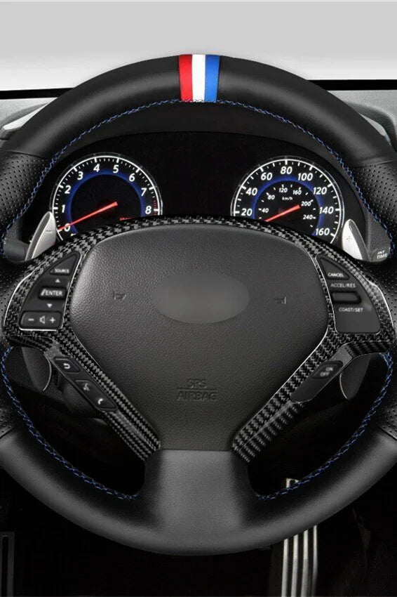 Infiniti G37 Steering Wheel Frame Cover-Dry Carbon Fiber