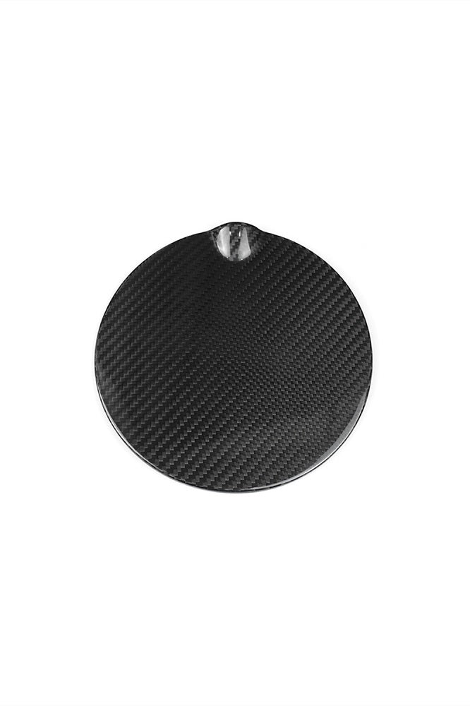 Carbon Fiber Gas Cap Trim Cover For Mini Cooper-black