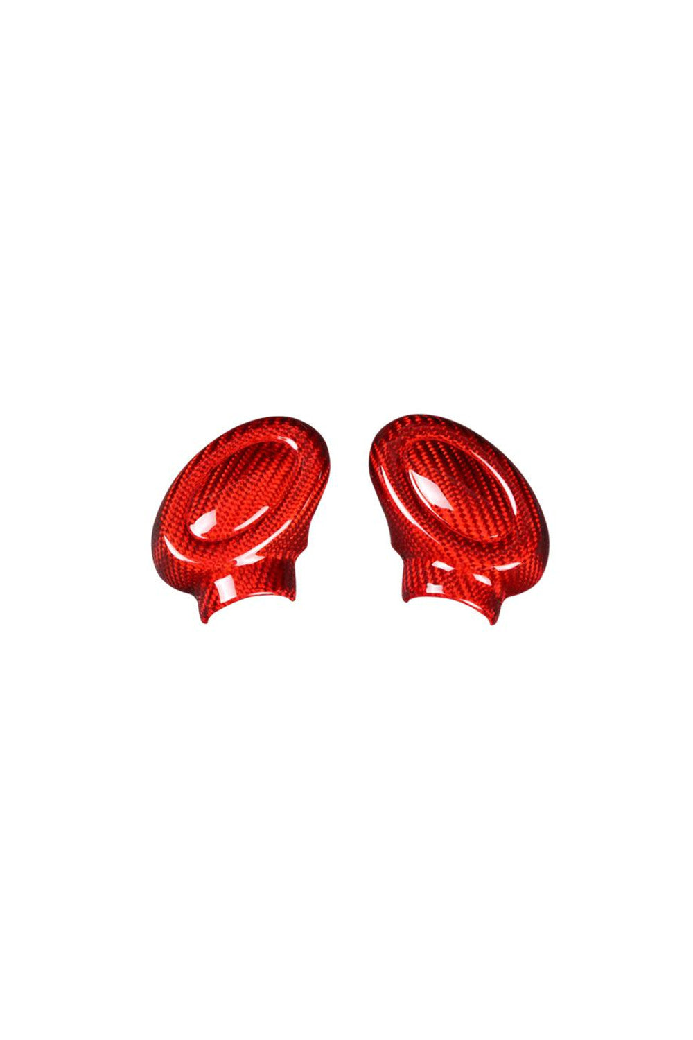 Mini Cooper F54/F55/F56 Carbon Fiber Gear Shift Knob Trim Cover [2pcs] Red