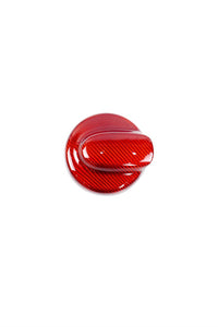 Carbon FIber Gas Cap Trim Cover For Mini Cooper R55/R56-red