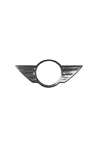 Carbon Fiber Badge Trim Cover For Mini Cooper R60/R61-black