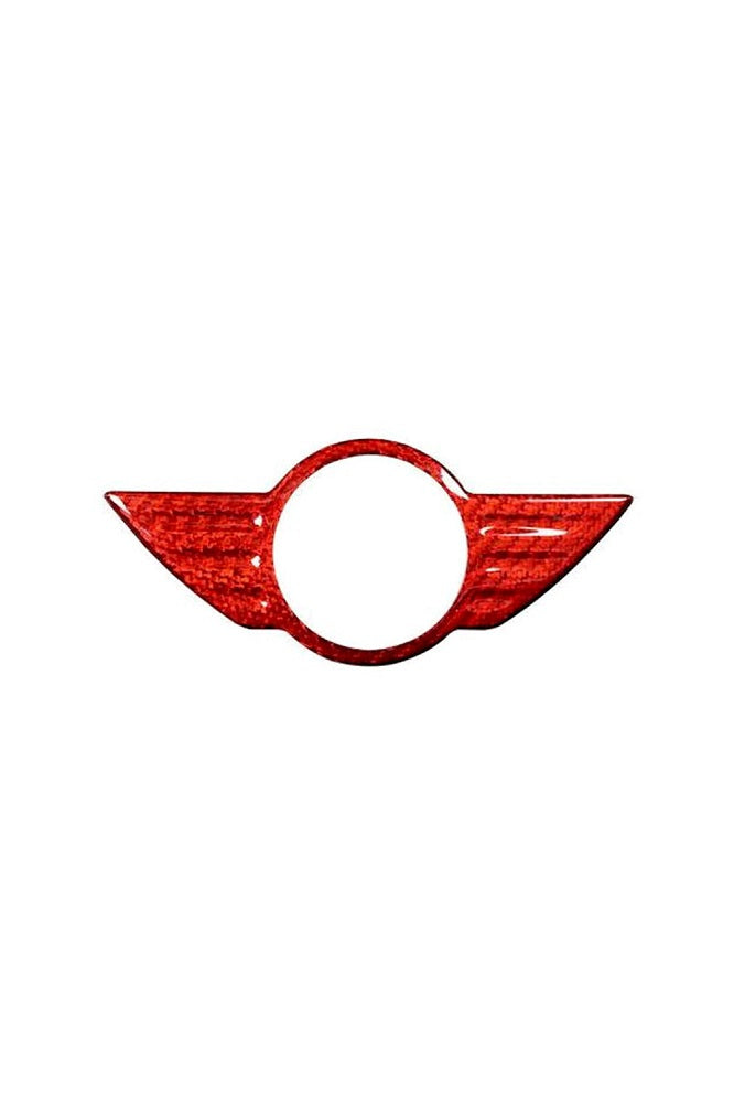 Carbon Fiber Badge Trim Cover For Mini cooper F54/F55/F56-red