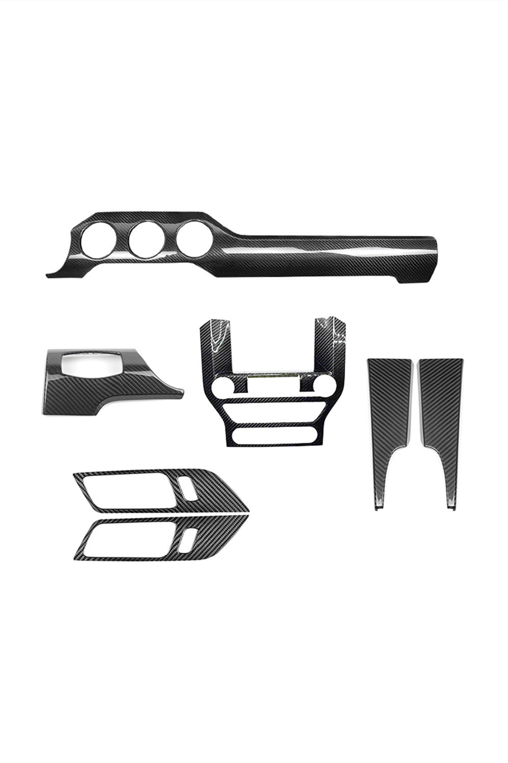 Mustang 2015+ Carbon Fiber Console Dash Interior Panel Kit