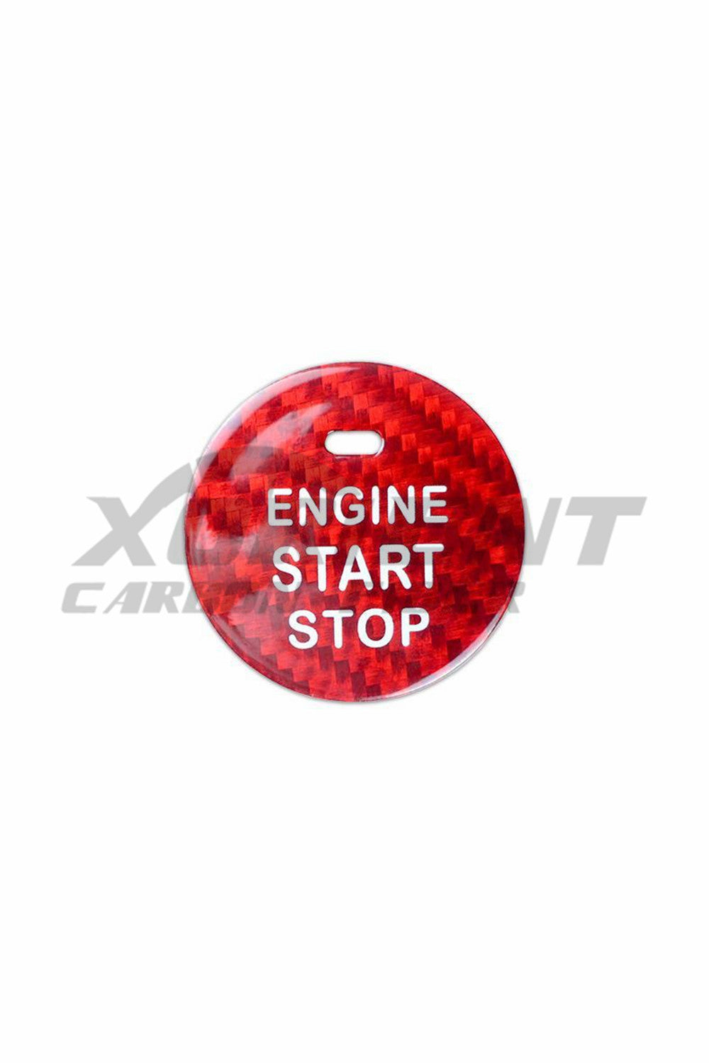 Subaru WRX Carbon Fiber Start Stop Button Trim Cover-red