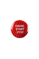 Carbon Fiber Start Stop Button Trim Cover For Toyota-red