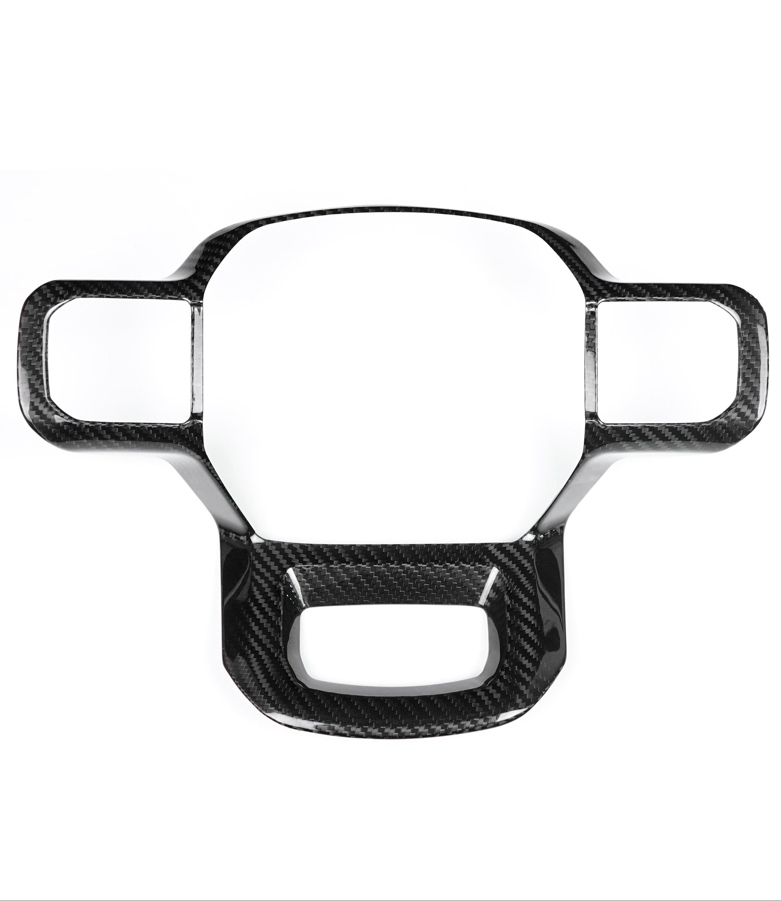 F150 2021-Up Steering Wheel Trim Hard Carbon Fiber Cover without "RAPTOR" logo cutout