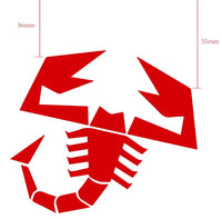 XCF Fiat 500 Abarth Mirror Covers-Red Scorpion Mark