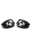 XCF Fiat 500 Abarth Mirror Covers-White Scorpion Mark