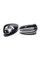 XCF Fiat 500 Abarth Mirror Covers-White Scorpion Mark