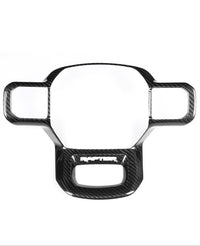 Xorient Carbon Fber F150 2021-Up Steering Wheel Trim Hard Carbon Fiber Cover With "RAPTOR" logo cutout