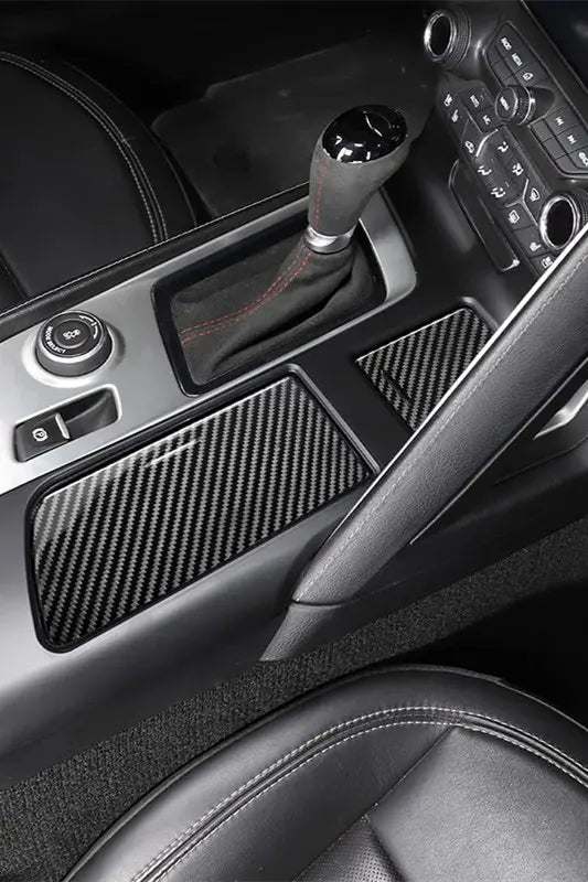 Corvette C7 Dry Carbon Fiber Center Ashtray&Storage Panel Trim Cover