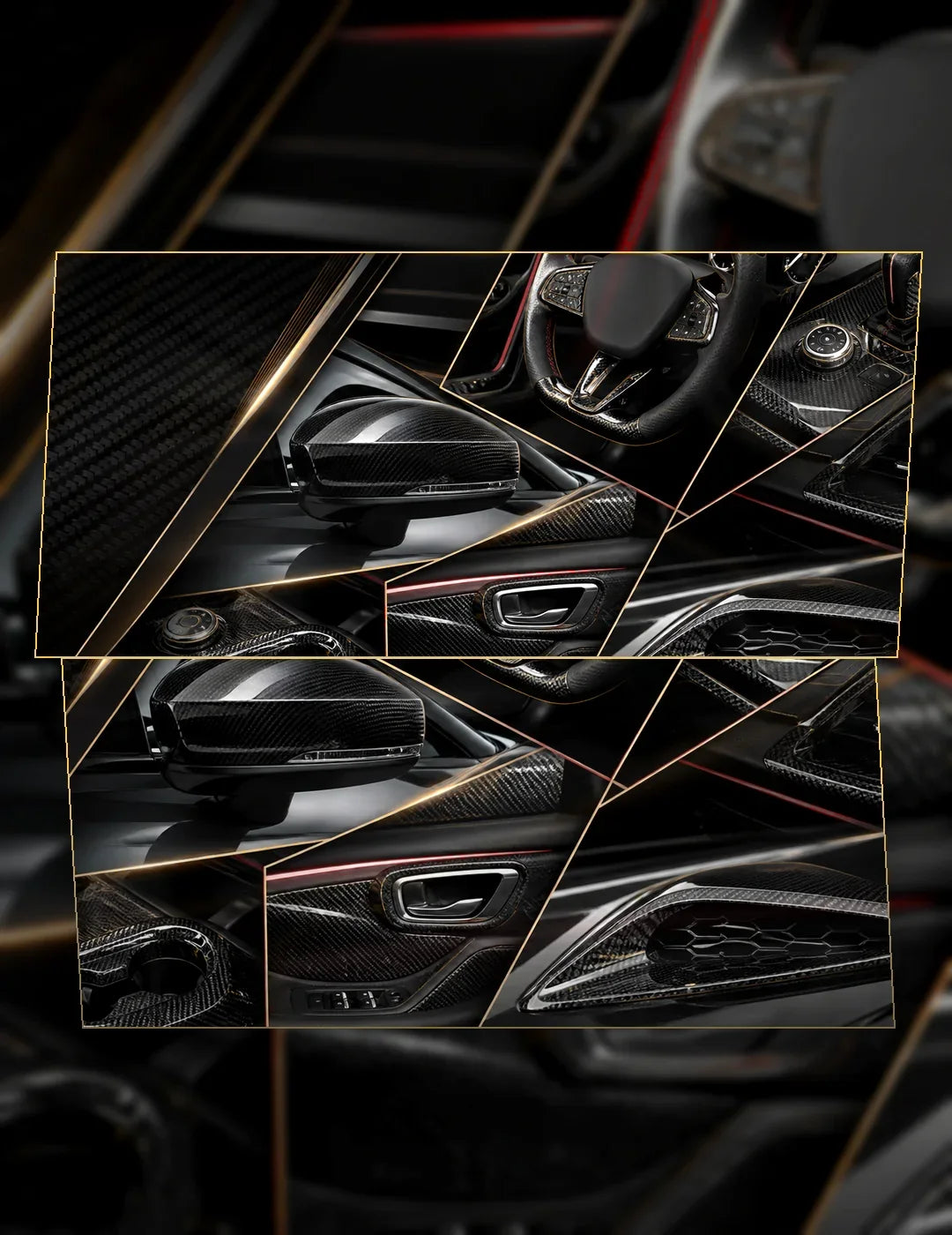 Real carbon fiber car parts factory-direct value