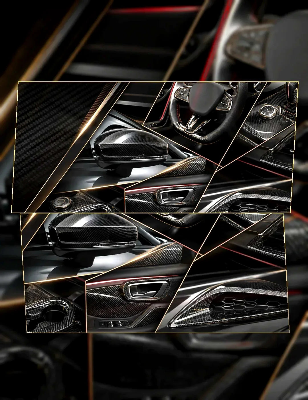Real carbon fiber car parts factory-direct value